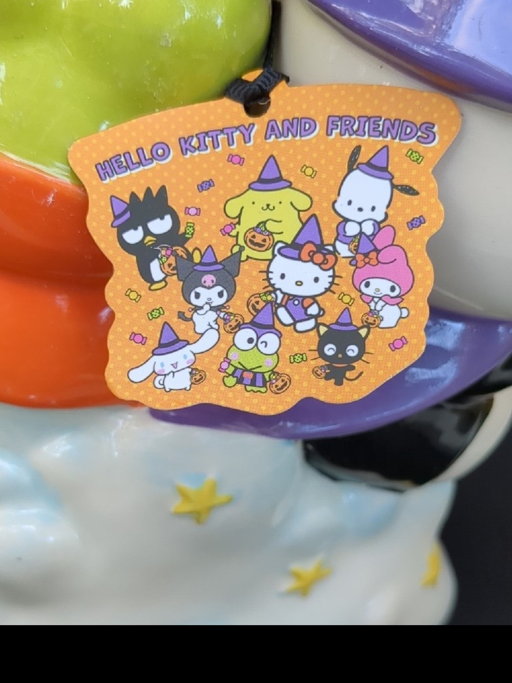 Hello Kitty Halloween Blue Sky Clay Works Ceramic Witch & Keroppi Decoration - Picture 5 of 8